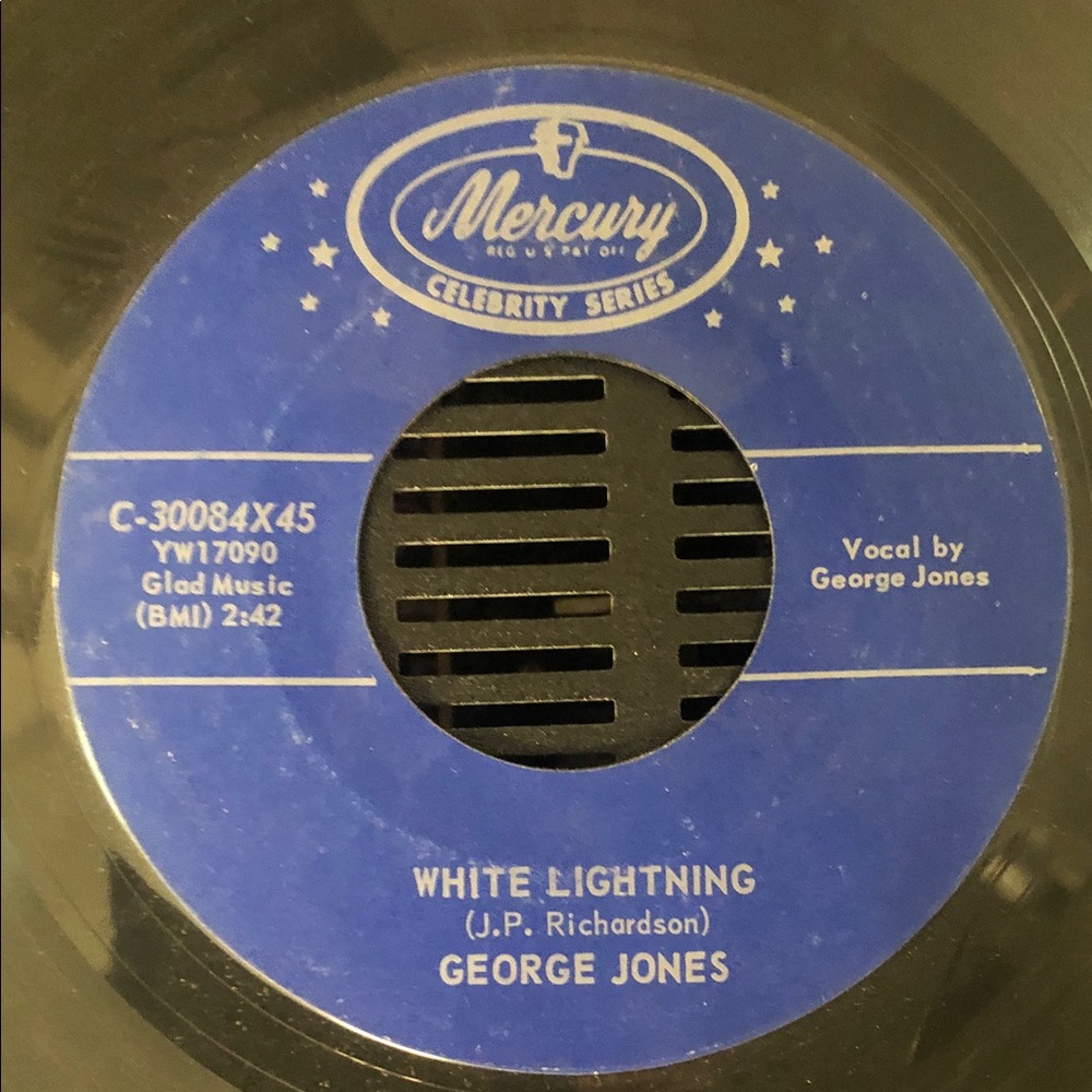 George Jones Vinyl 45 White Lightning/Who Shot Sam